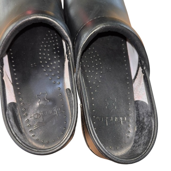 Dansko Professional Black Box Leather Clogs – Women Sz EU 38 (US 8) - Picture 6 of 10